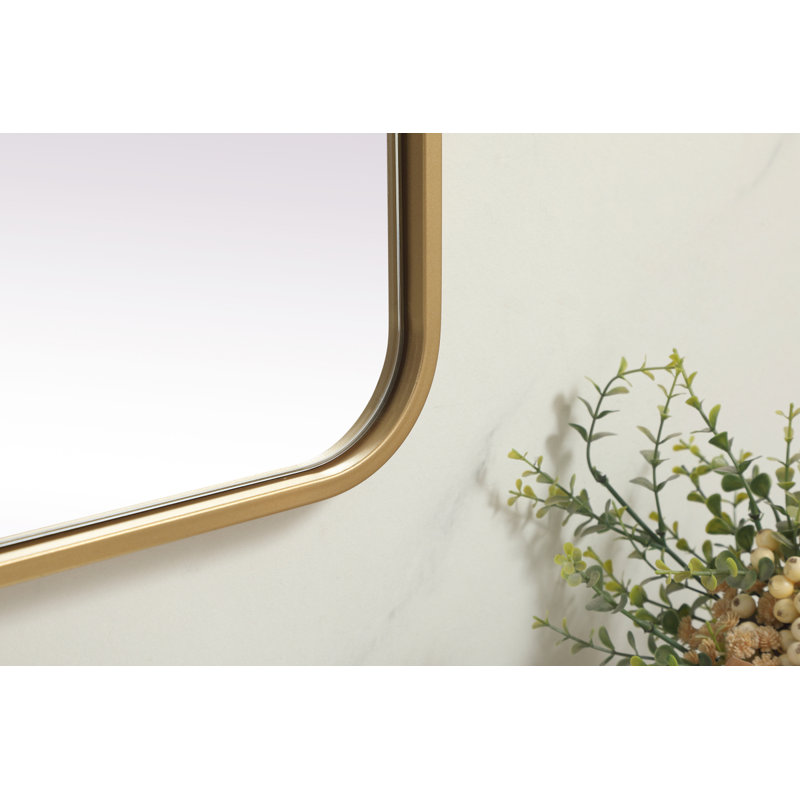RE/FINE™ Sabine Metal Rounded Rectangle Wall Mirror & Reviews Wayfair